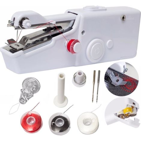 Handy Stitch Weiße Tragbare Nähmaschine