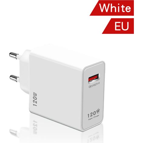 120-w-usb-schnellladegerät, Weiß, Eu-konform