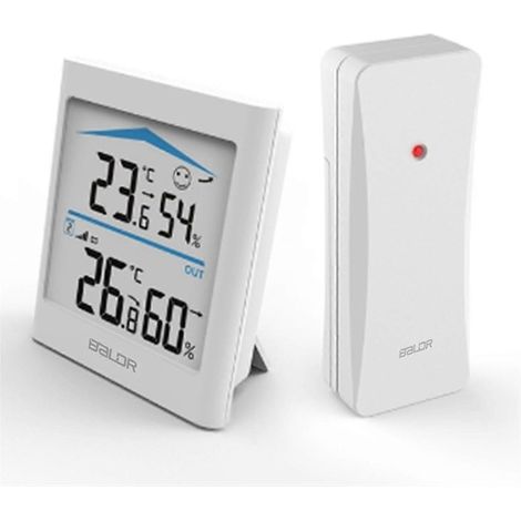 Baldr Lcd-digitalwetterstation Für Den Innen- Und Außenbereich, Hygrometer, Thermometer, Drahtlose Fernbedienung, Sensor