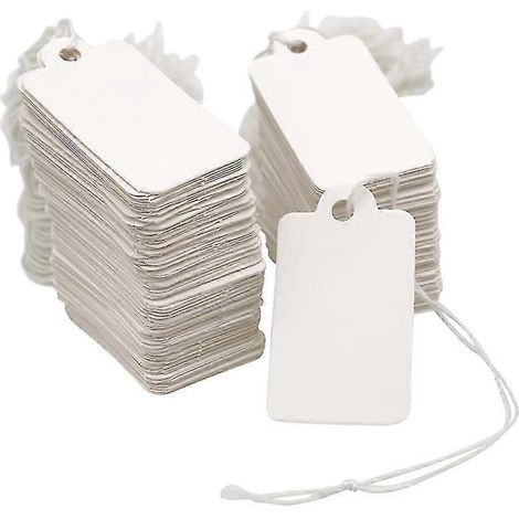300 Preisschilder Mit Schnur – Schmuck-preisschilder – Blanko-preisschilder – Bekleidungs-preisschilder