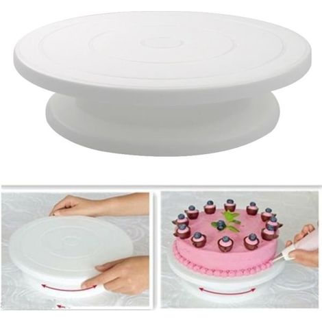 Drehbarer Tortenständer - Bäckereiausstattung - Weißer Tortenständer
