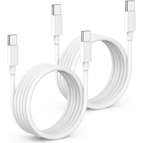 2er-pack Ladegeräte Für Iphone 15/iphone 16 – Usb-c-zu-usb-c-kabel – 2 M – Laden Und Synchronisieren – Weiß