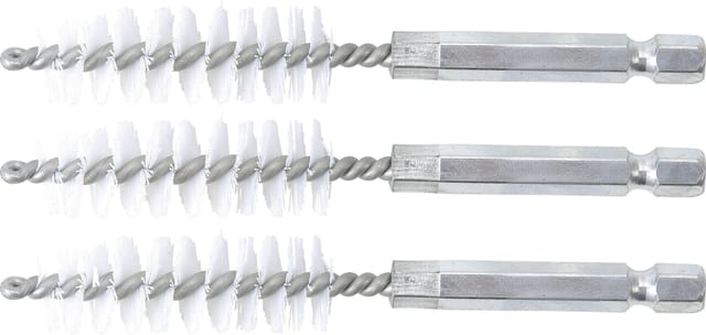 BGS Nylonbürste 14 mm Antrieb Außensechskant 6,3 mm (1/4") 3tlg. - 3078-14-N