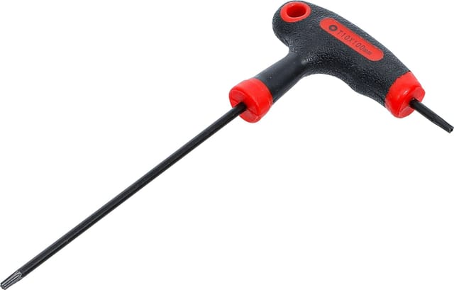 Schraubendreher mit T-Griff und seitlicher Klinge T-Profil (für Torx) mit/ohne Bohrung T10