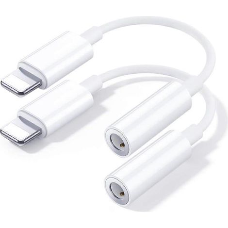 2er-pack Iphone-anschlussadapter: Lightning-adapter, 3,5-mm-klinkenstecker, Kopfhöreradapter, Aux-audiokabel, Kopfhörer-dongle, Zubehör Für Iphone 14/13/12/11/x