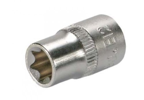 Steckschlüssel-Einsatz E-Profil Antrieb Innenvierkant 10 mm (3/8') sw E12