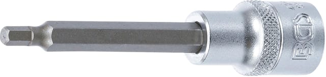 BGS Bit-Einsatz Länge 100 mm Antrieb Innenvierkant 12,5 mm (1/2") Innensechskant 5 mm - 4260