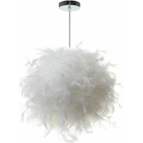 Moderne Deckenleuchte, Heller Kronleuchter Für Das Wohnzimmer, Dekorative Deckenlampe Mit Hängenden Federn.