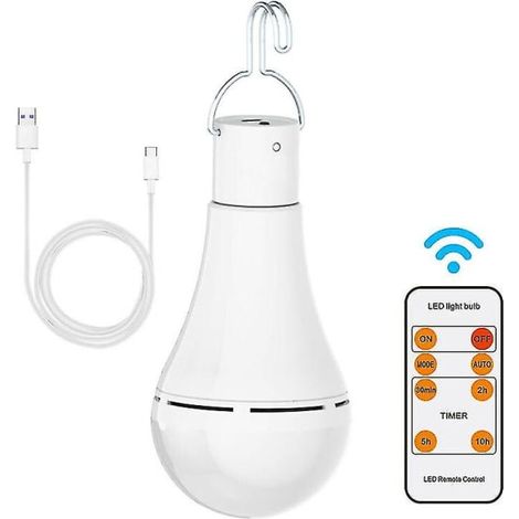 7-watt-usb-wiederaufladbare Glühbirne Mit Fernbedienung