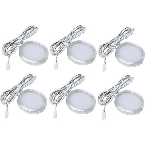 Set Mit 6 Einbau-led-strahlern (12 V, 3 W) Für Den Innenbereich, Zur Deckenmontage, Geeignet Für Wohnmobile, Wohnwagen, Boote, Warmweiß