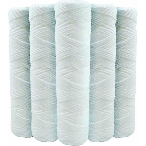 5er-pack Spiral-sedimentfilterpatronen, 23 Cm (9 Zoll), 3/4" – 20 Mikron. Kompatibel Mit 25-cm-filtern (10 Zoll). Hergestellt In Frankreich – Kryc