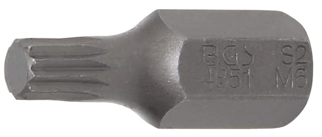 Bgs Technic - Bit Länge 30 mm Antrieb Außensechskant 10 mm (3/8') Innenvielzahn (für xzn) M6