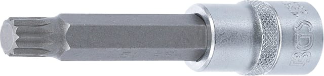 Bgs Technic - Bit-Einsatz Länge 100 mm Antrieb Innenvierkant 12,5 mm (1/2') Innenvielzahn (für xzn) M12