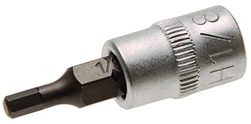 Bit-Einsatz Antrieb Innenvierkant 6,3 mm (1/4') Innensechskant 1/8'
