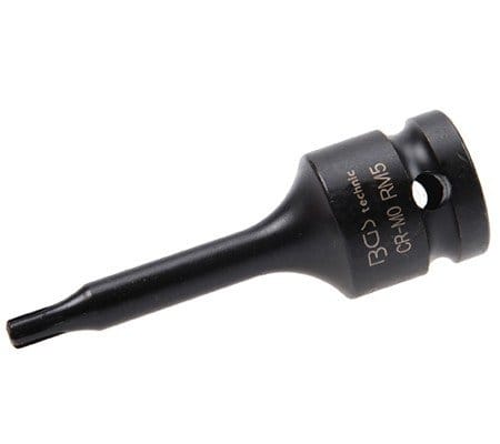 Bgs Technic - Kraft-Bit-Einsatz Länge 75 mm Antrieb Innenvierkant 12,5 mm (1/2') Keil-Profil (für ribe) M5