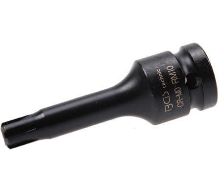 Bgs Technic - Kraft-Bit-Einsatz Länge 75 mm Antrieb Innenvierkant 12,5 mm (1/2') Keil-Profil (für ribe) M10