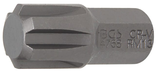 Bgs Technic - Bit Länge 30 mm Antrieb Außensechskant 10 mm (3/8') Keil-Profil (für ribe) M13