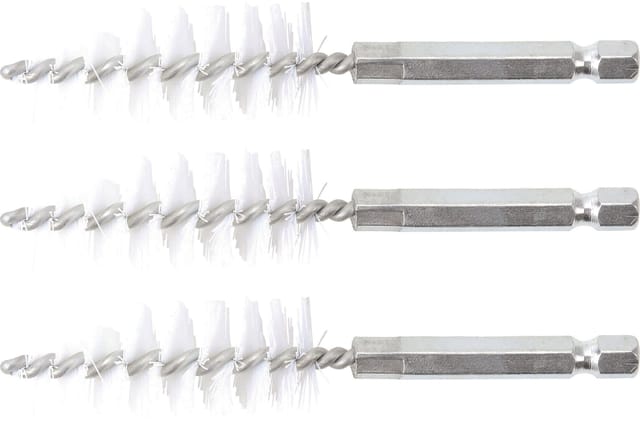 Nylonbürste 18 mm Antrieb Außensechskant 6,3 mm (1/4') 3-tlg.