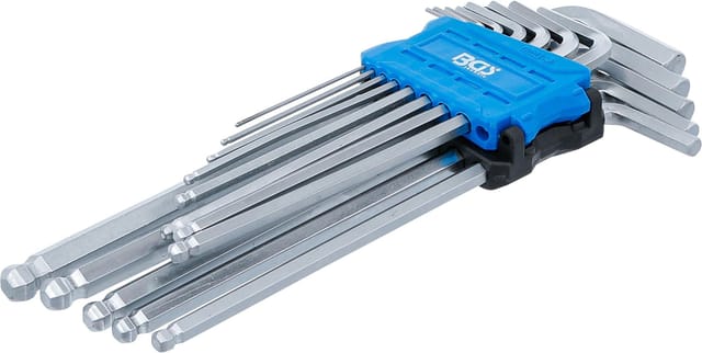 Bgs Technic - Winkelschlüssel-Satz extra lang Innensechskant / Innensechskant mit Kugelkopf 1,5 - 10 mm 13-tlg.