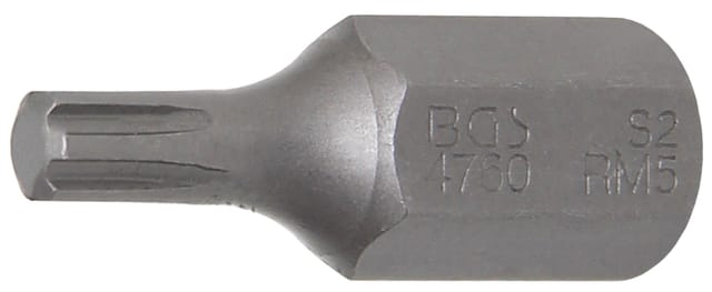 Bgs Technic - Bit Länge 30 mm Antrieb Außensechskant 10 mm (3/8') Keil-Profil (für ribe) M5