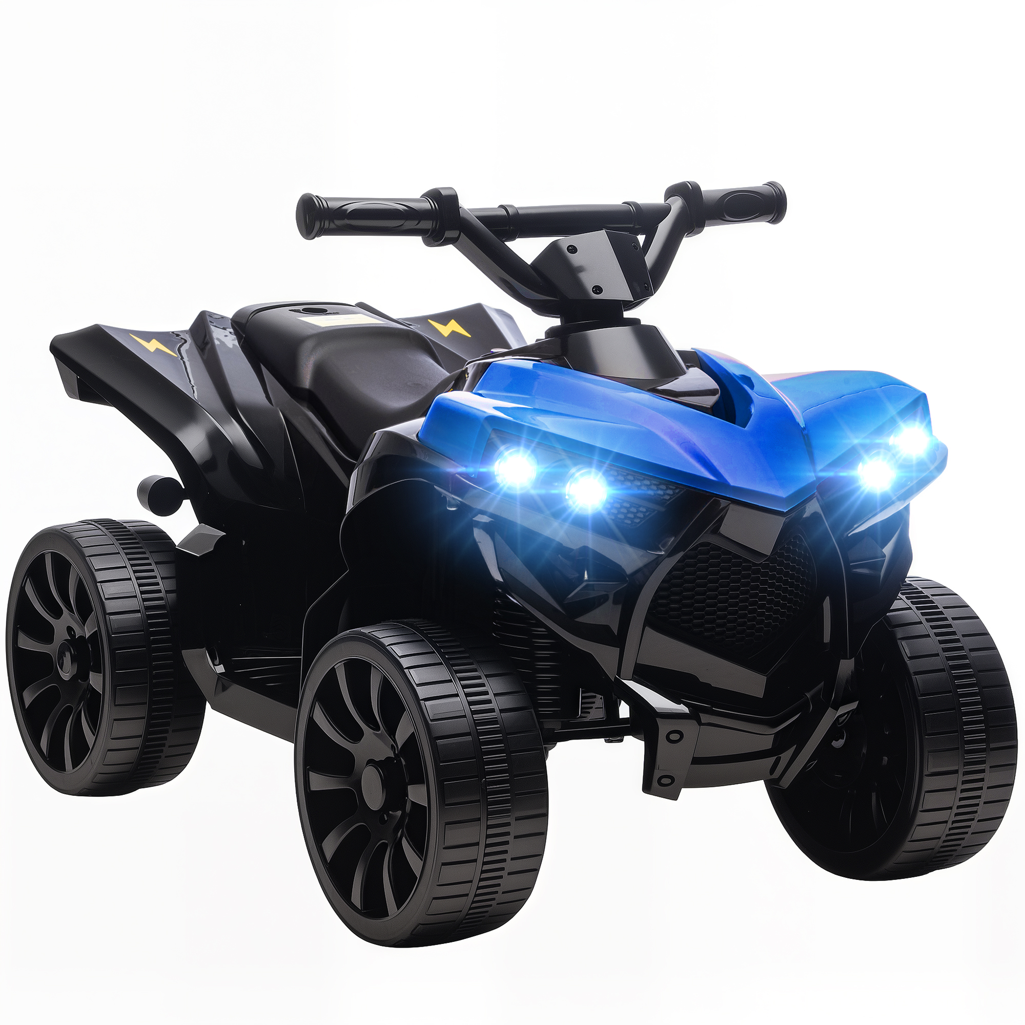 6v Elektroquad Für Kinder Mit Vorwärts- Und Rückwärtsgang, Musik, Led-scheinwerfern, Blau