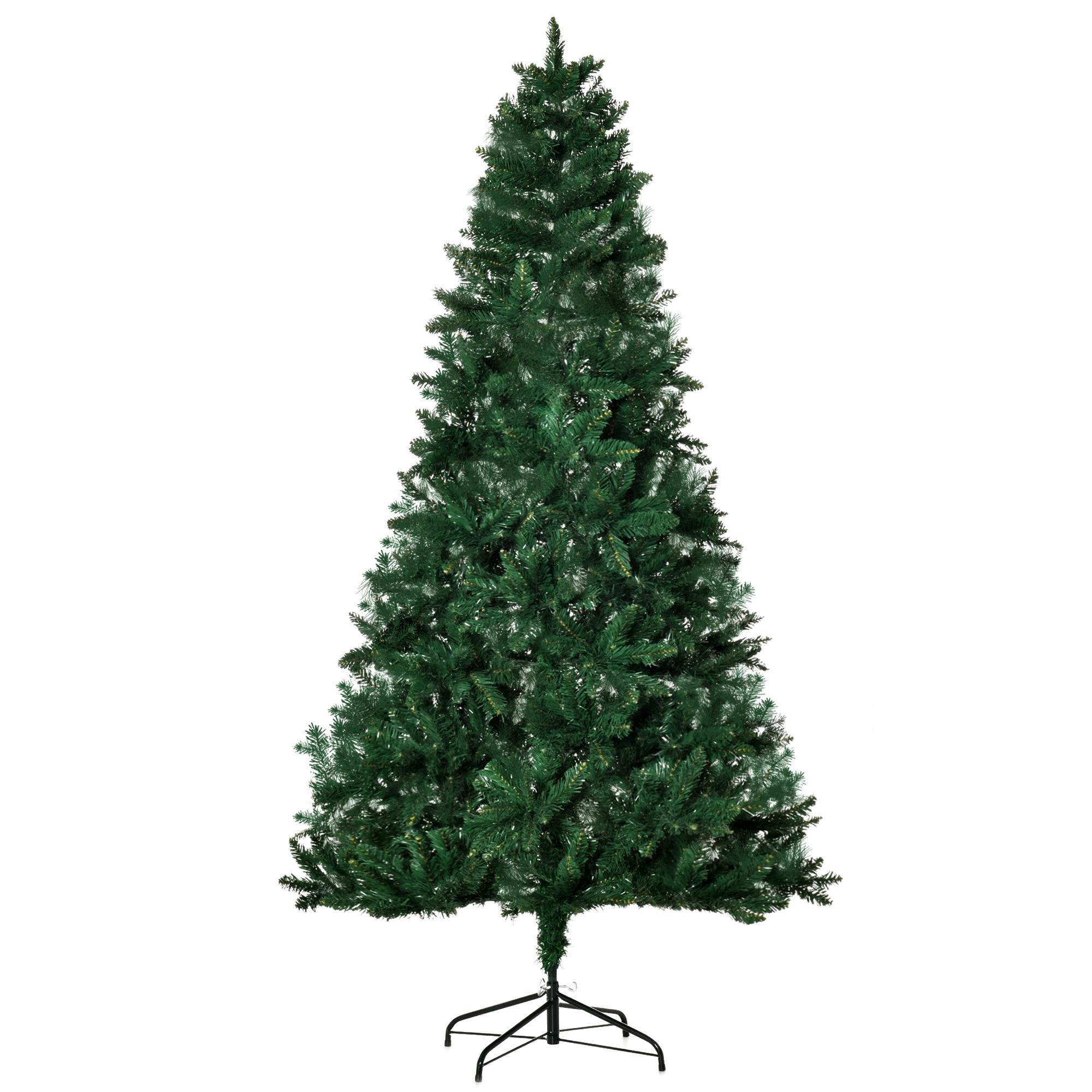 Künstlicher Weihnachtsbaum 210 Cm, Feuerfest, Mit 1064 Zweigen, 2 Arten Von Pvc-spitzen, Faltbarem Fuß Und Stahlständer, Grüne Weihnachtsdekoration Für Den Innenbereich.