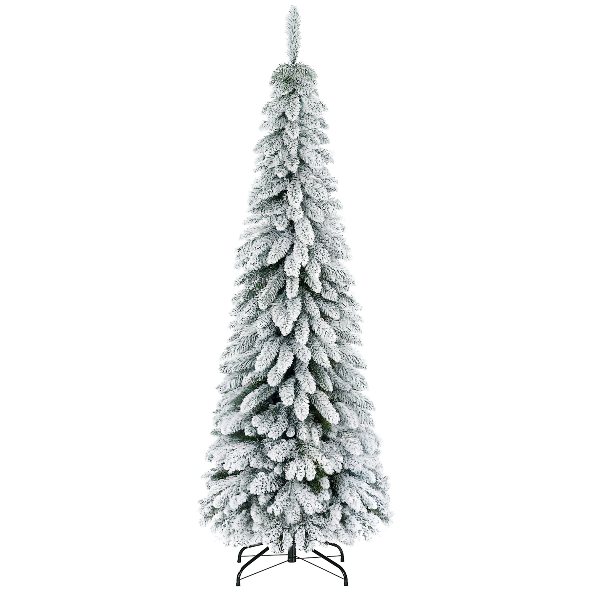 180 Cm Hoher, Schneebedeckter Weihnachtsbaum Mit 523 Zweigen Und Stahlfuß Für Den Innenbereich
