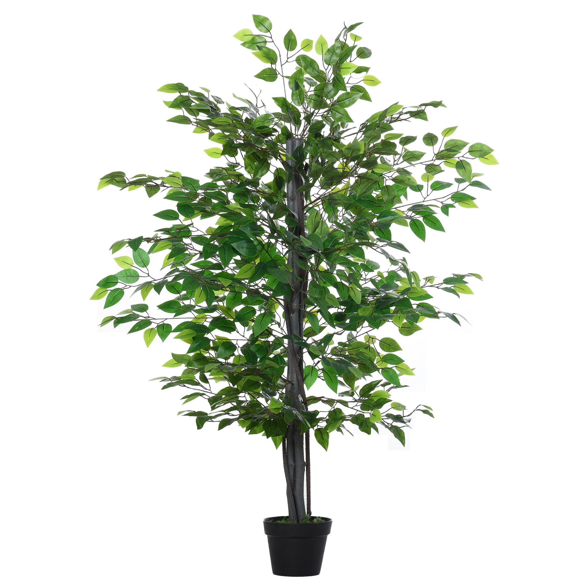 Großer Künstlicher Ficus, 145 Cm, Künstliche Topfpflanze, Realistisches Aussehen, Ideal Für Wohnzimmer, Schlafzimmer, Büro, Garten, Moderne Dekoration, Geschenk