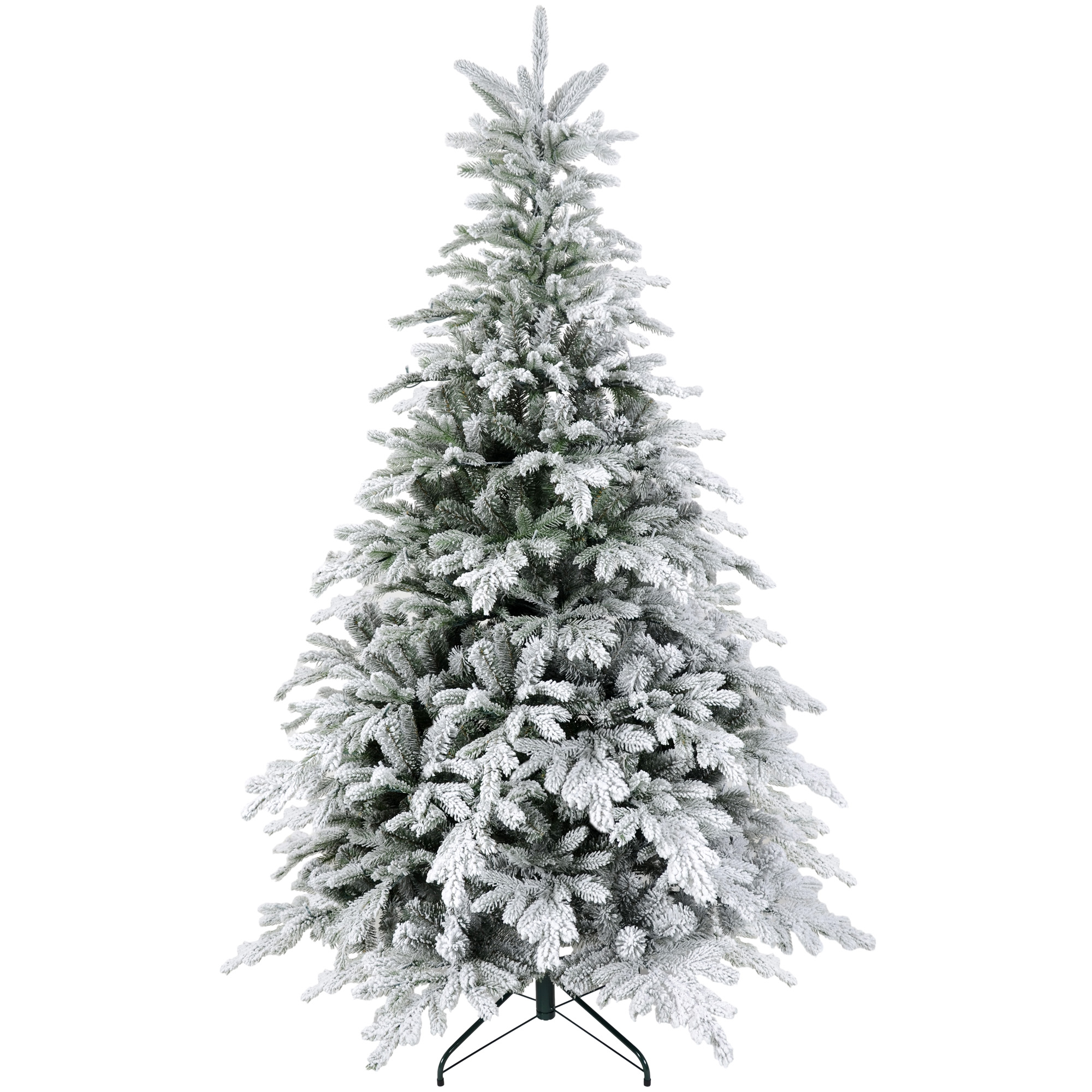 180 Cm Hoher Weihnachtsbaum Mit Kunstschnee, Feuerhemmend, Schnell Auf- Und Abbaubar, Metallständer