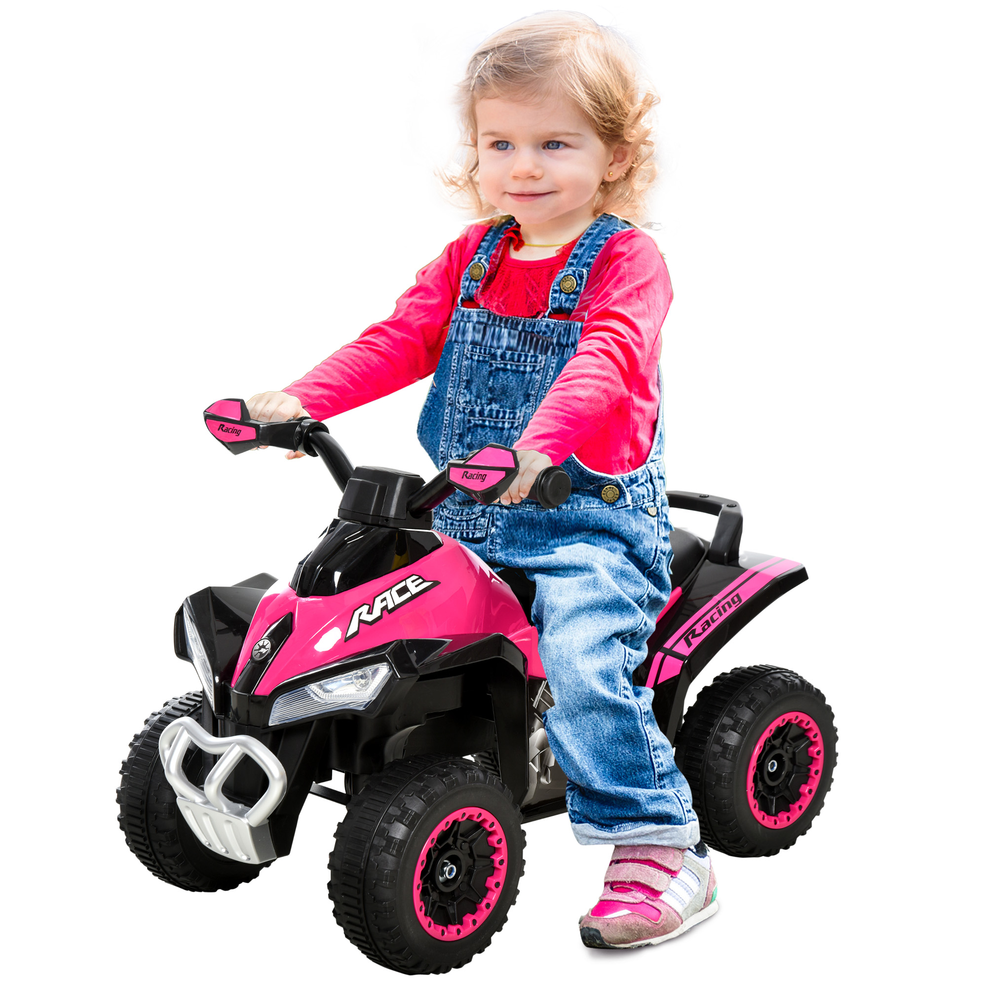 Mini-quad Für Kinder Von 18 Bis 36 Monaten, Zum Schieben, Mit Integrierter Musik Und Breitem Lenker, Kindermotorrad Aus Pp Und Metall, 67,5 X 38 X 44 Cm, Rosa