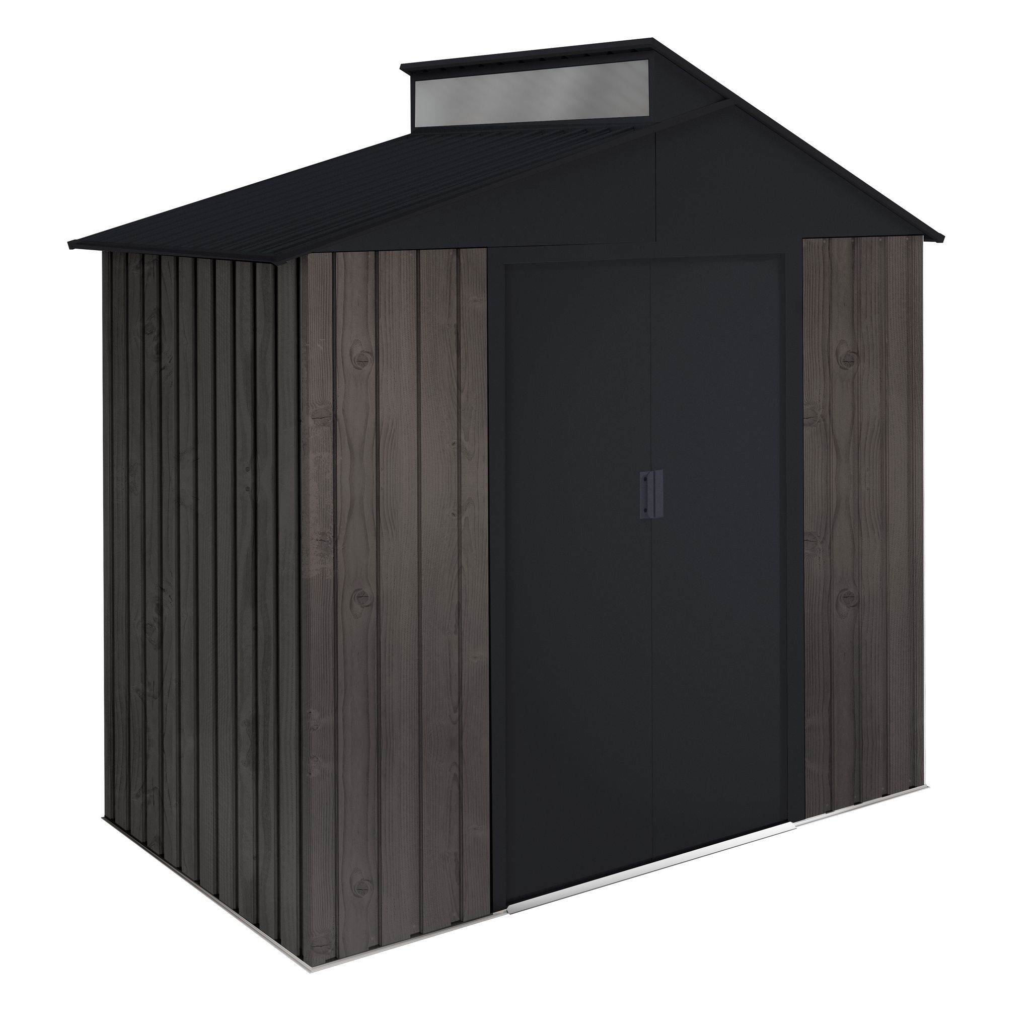 Gartenhaus 2,84m² Robin T2 - Holzoptik - Oberlicht - Schiebetüren