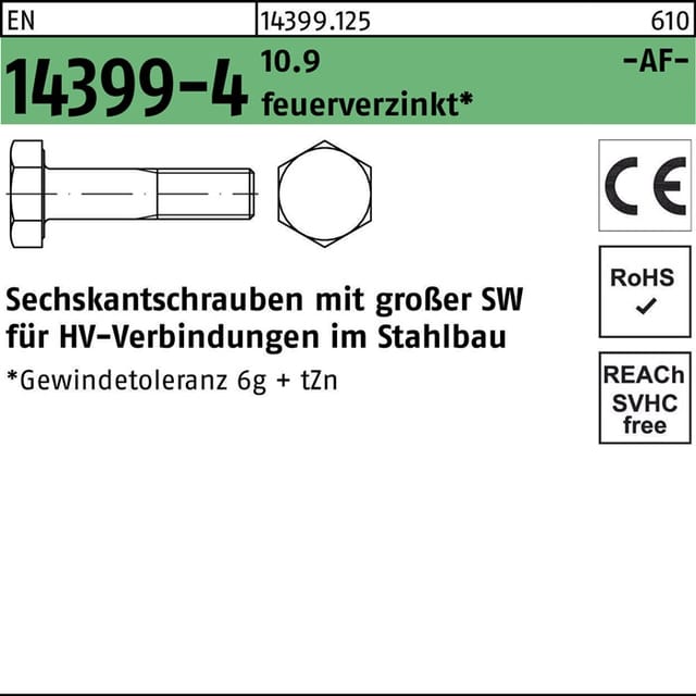 August Friedberg - Sechskantschraube en 14399-4 m 12 x 75 10.9 feuerverzinkt