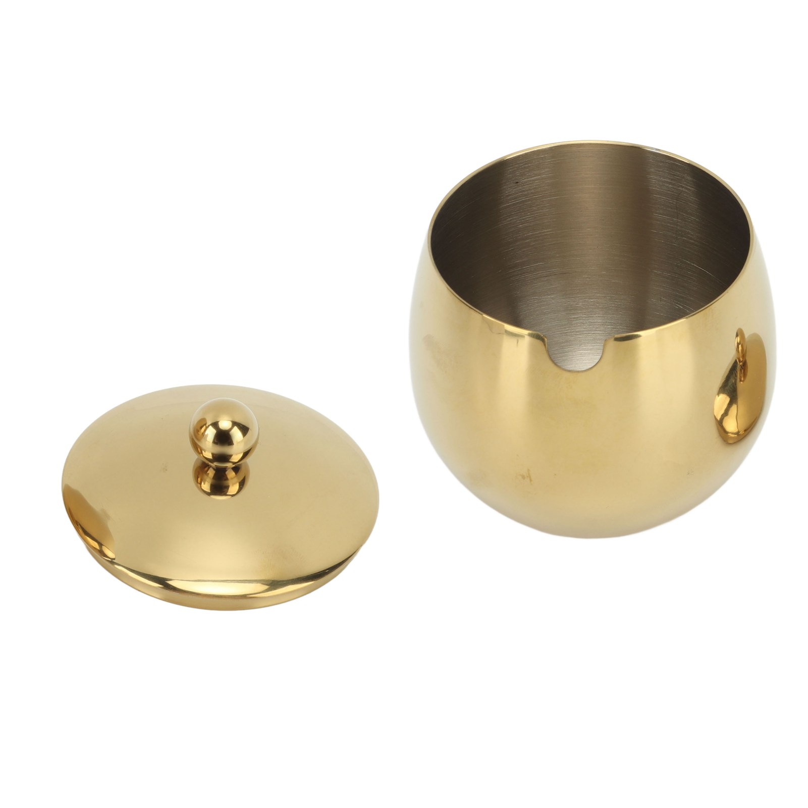 Große Zuckerdose Aus Edelstahl Mit Deckel, Ideal Für Gewürze, Salz, Süßigkeiten Und Kaffee. Spülmaschinenfest. Goldfarben.