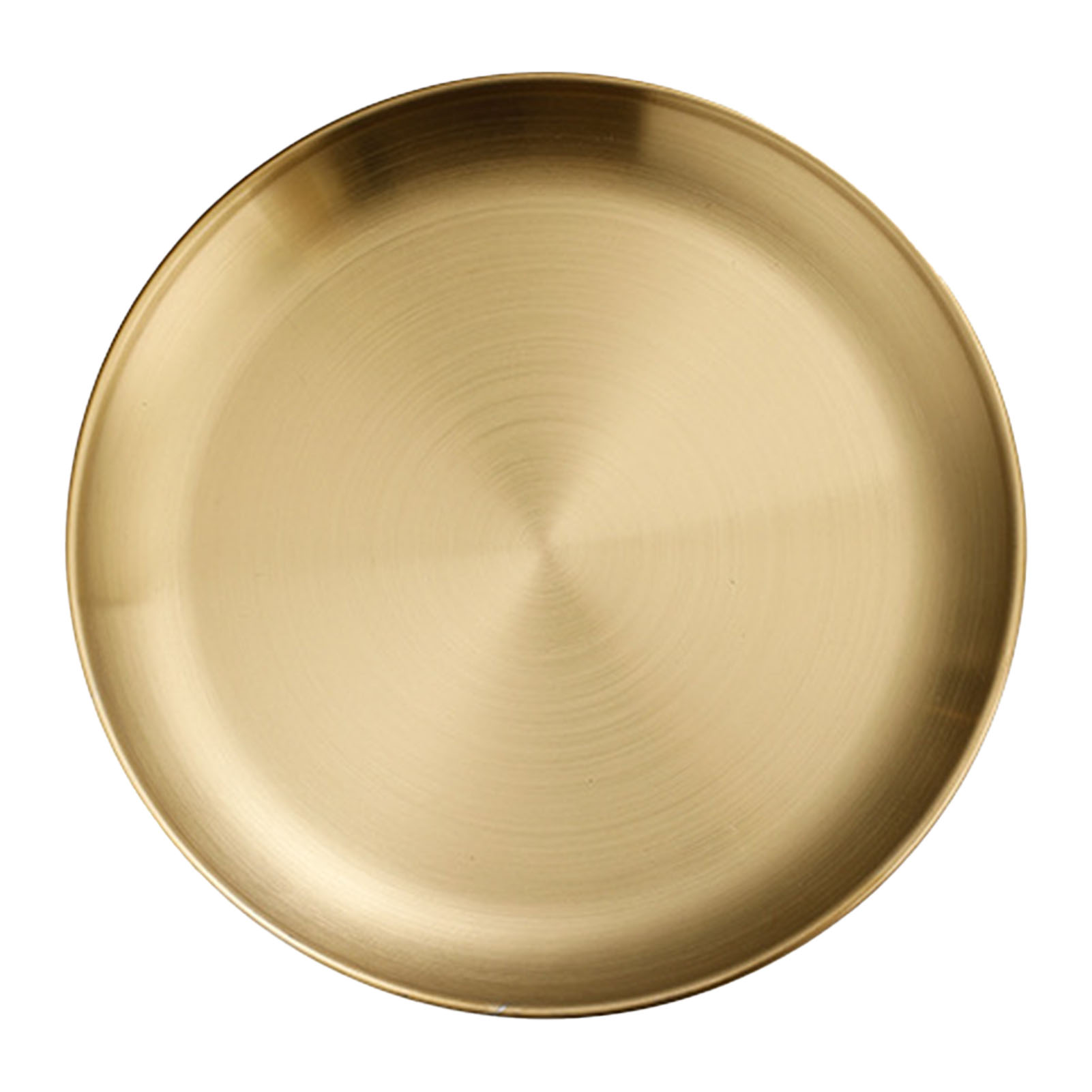 Runde, Goldfarbene Edelstahlplatte, Wiederverwendbares, Rostfreies Serviertablett Für Zuhause, Küche Und Partys, Größe S 14 Cm/5,5 Zoll.