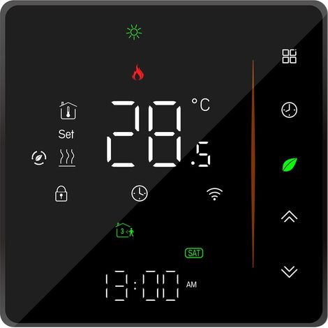 Intelligenter Wlan-thermostat – Raumthermostat – Programmierbar – App-unterstützung – Sprachsteuerung Kompatibel Mit Alexa/google Home – Für Warmwasserbereiter (5 A)