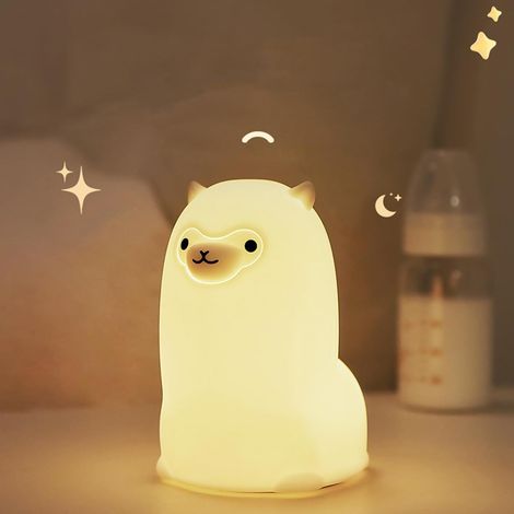 Alpaka-nachtlicht, Alpaka-lampe, Kindernachtlicht Mit 7 Wechselnden Farben Und Touch-steuerung, Weiches Tier-nachtlicht, Batteriebetrieben, Geschenk Für Frauen, Babys, Mädchen, Jungen, Kleinkinder