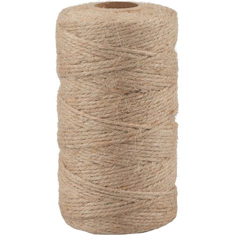 Rolle Juteseil, 100 M, Durchmesser 1,5 Mm, Naturgarn Für Gartenarbeit, Bastelarbeiten Und Geschenkverpackungen