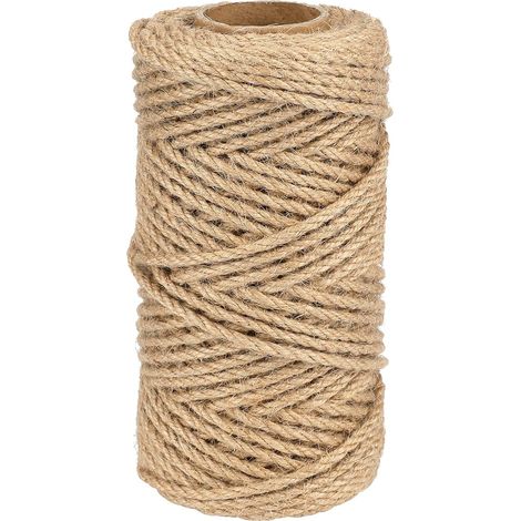 Rolle 50 M Juteseil, 4 Mm Geflochtener Hanf, Für Gartenarbeit, Dekoration, Heimwerken Und Camping