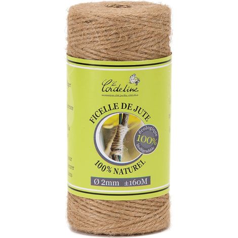 Rolle Juteschnur, 160 M, Durchmesser 2 Mm, Naturfarben, Für Gartenarbeit, Diy-dekoration