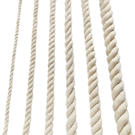 Makramee-seil, 8 Mm X 5 M, Beige, Geflochtene Baumwolle, Für Wanddekoration, Hochzeiten, Gartenarbeit, Diy