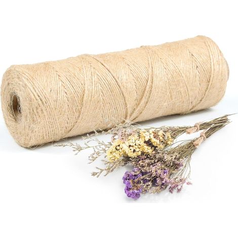 Stück Naturjuteschnur, 200 M Länge, 1 Mm Durchmesser, Für Gartenarbeit, Heimwerken Und Dekoration