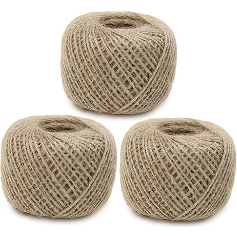 Rollen Bindfaden, Insgesamt 240 Meter, 2 Mm Dick, Naturjute, Dekoration, Geschenkverpackung, Blumenschmuck