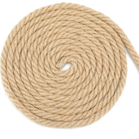 Juteseil, 10 Mm, 4-fädig, Naturfarben, Für Gartenarbeit, Camping Und Dekoration