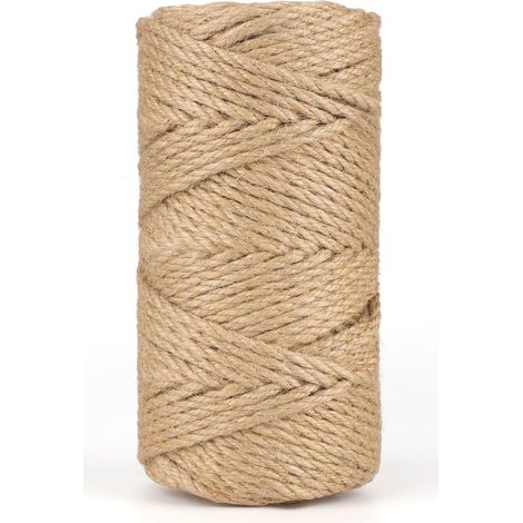 Rolle 50 M Langes, 5 Mm Dickes Naturjuteseil, 4-fach Verdrillt, Für Gartenarbeit, Heimwerken Und Dekoration
