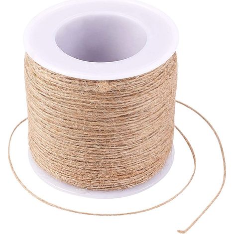 Rolle Hanfseil (1 Mm X 100 M), Naturfaser, Für Gartenarbeit, Schmuckherstellung, Diy-projekte Und Heimdekoration
