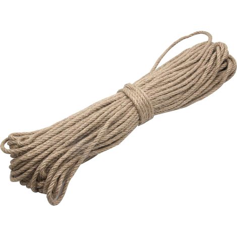 Juteseil, 50 M, Natur, 6 Mm Durchmesser, Robust, Für Heimwerkerarbeiten, Gartenarbeit Und Verpackung