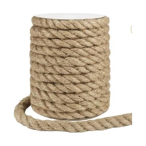 Juteseil, 14 Mm, 15 Meter, Starke Naturfaser Für Garten, Bastelarbeiten Und Dekoration