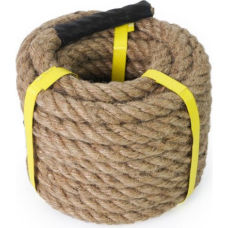 Juteseil, 16 Mm, 8 M, Gedrehte Naturfaser, Robust Für Garten, Sport Und Heimwerkerprojekte.