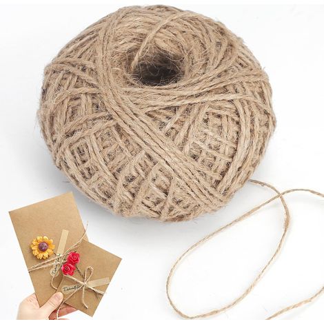 Rolle Seil, 100 M Länge, 1,5 Mm Durchmesser, Naturjute/sisal, Für Garten Und Heimdekoration