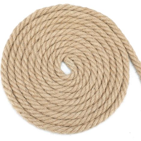 Juteseil, 12 Mm, 4-fädig, 10 M, Reißfest, Für Gartenarbeit, Camping Und Dekoration